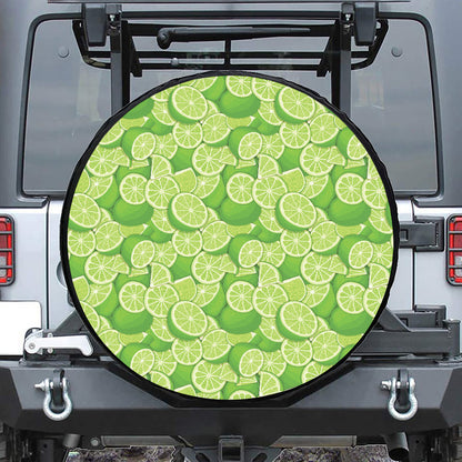 Green Lime Pattern Print Tire Cover