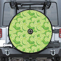 Green Lime Pattern Print Tire Cover With Camera Hole