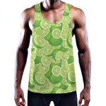 Green Lime Pattern Print Training Tank Top