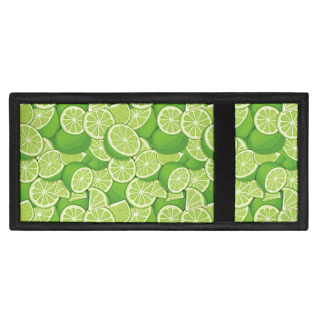 Green Lime Pattern Print Trifold Wallet