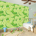 Green Lime Pattern Print Wall Sticker