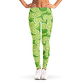 Green Lime Pattern Print Women's Leggings