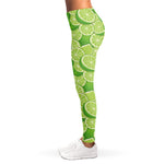 Green Lime Pattern Print Women's Leggings