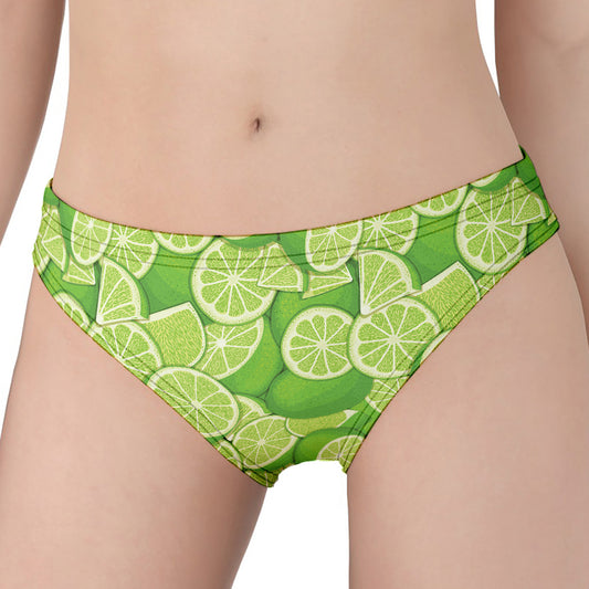 Green Lime Pattern Print Women's Panties