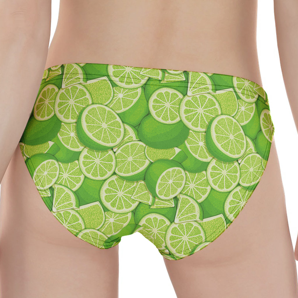 Green Lime Pattern Print Women's Panties