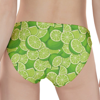 Green Lime Pattern Print Women's Panties