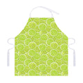 Green Lime Slices Pattern Print Adjustable Apron