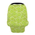 Green Lime Slices Pattern Print Baby Seat Cover