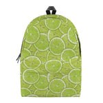 Green Lime Slices Pattern Print Backpack