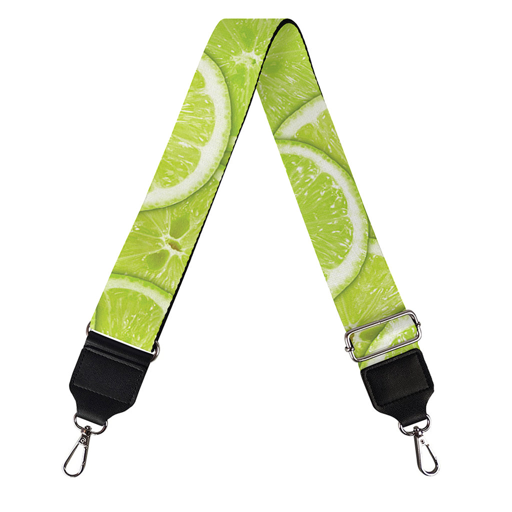Green Lime Slices Pattern Print Bag Strap