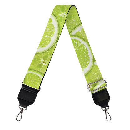 Green Lime Slices Pattern Print Bag Strap