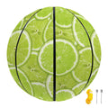 Green Lime Slices Pattern Print Basketball