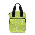 Green Lime Slices Pattern Print Bible Tote Bag
