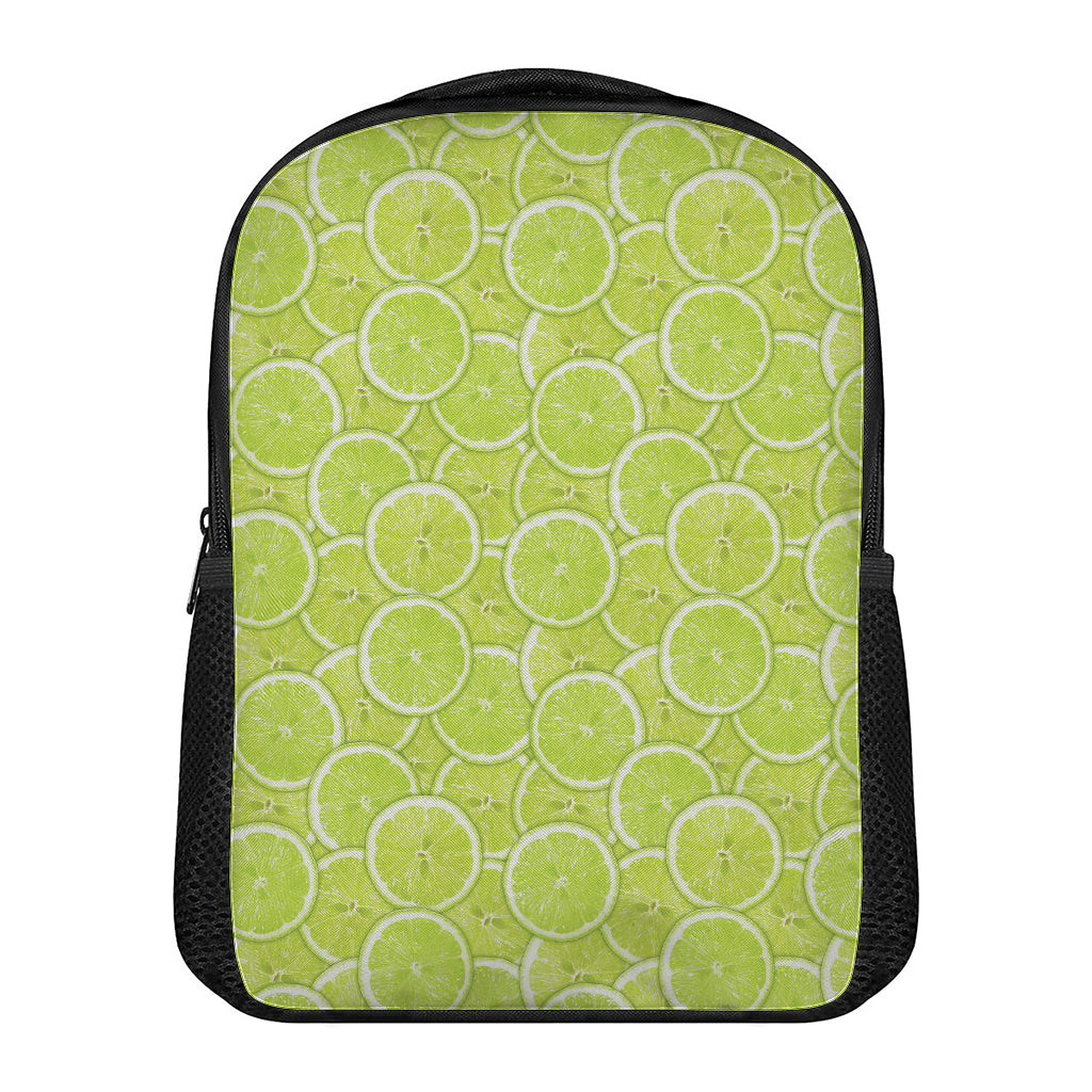 Green Lime Slices Pattern Print Casual Backpack