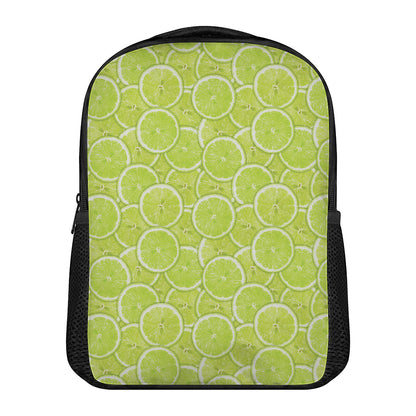 Green Lime Slices Pattern Print Casual Backpack