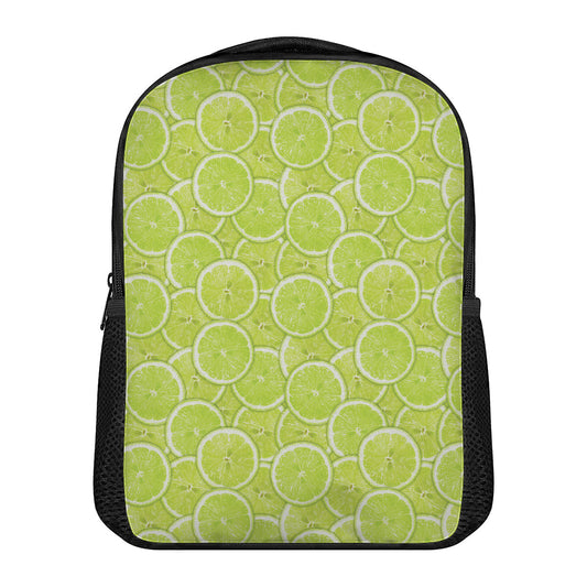 Green Lime Slices Pattern Print Casual Backpack