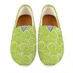 Green Lime Slices Pattern Print Casual Shoes