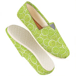 Green Lime Slices Pattern Print Casual Shoes
