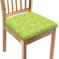 Green Lime Slices Pattern Print Chair Cushion Cover