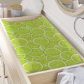 Green Lime Slices Pattern Print Changing Pad Cover