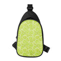 Green Lime Slices Pattern Print Sling Bag