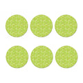 Green Lime Slices Pattern Print Coaster Set