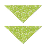 Green Lime Slices Pattern Print Dog Bandana