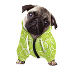 Green Lime Slices Pattern Print Dog Zip Up Hoodie