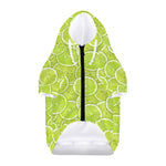 Green Lime Slices Pattern Print Dog Zip Up Hoodie