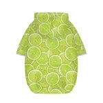 Green Lime Slices Pattern Print Dog Zip Up Hoodie