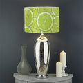 Green Lime Slices Pattern Print Drum Lamp Shade