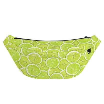 Green Lime Slices Pattern Print Fanny Pack