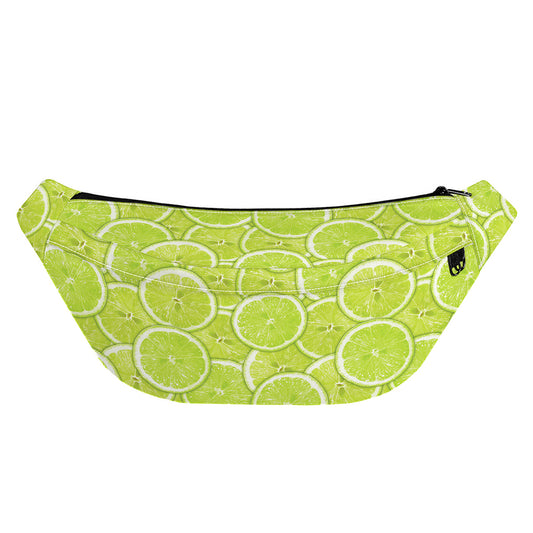 Green Lime Slices Pattern Print Fanny Pack