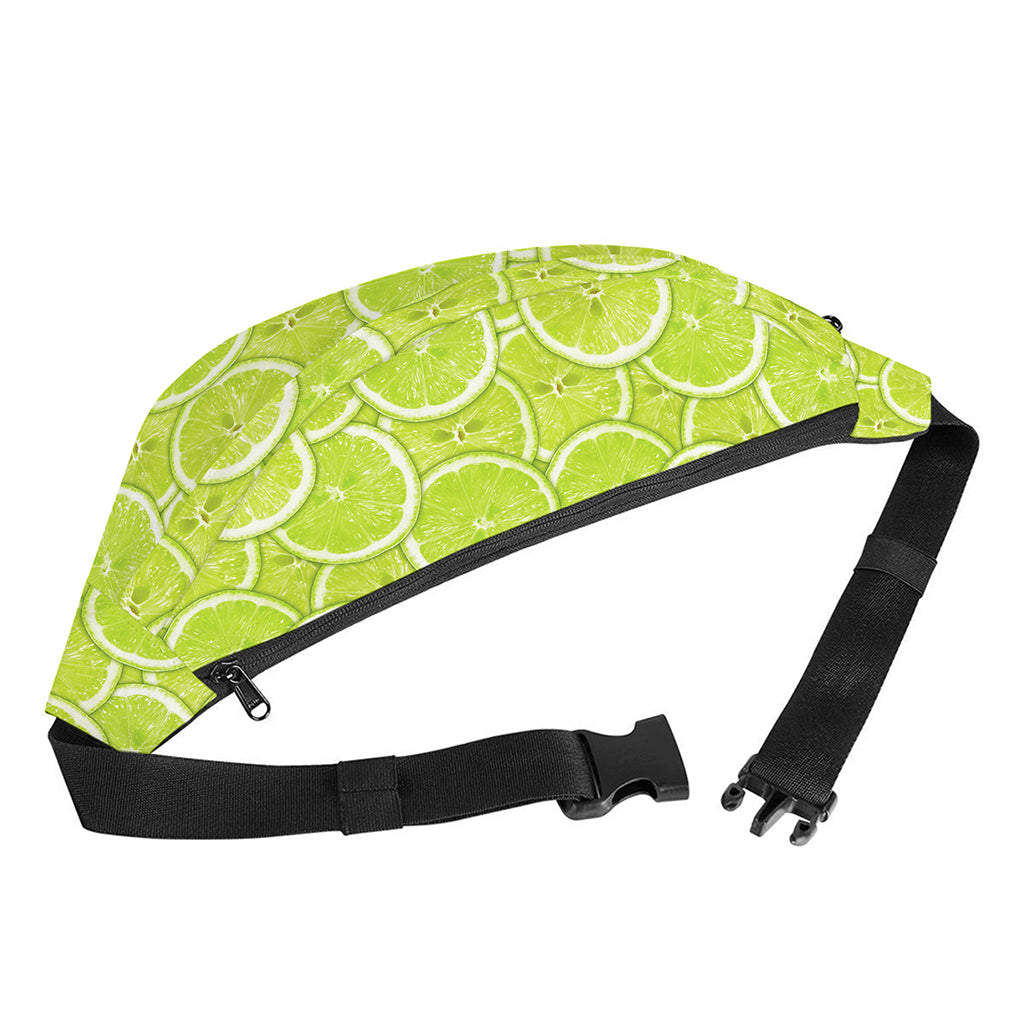 Green Lime Slices Pattern Print Fanny Pack