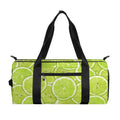 Green Lime Slices Pattern Print Gym Bag