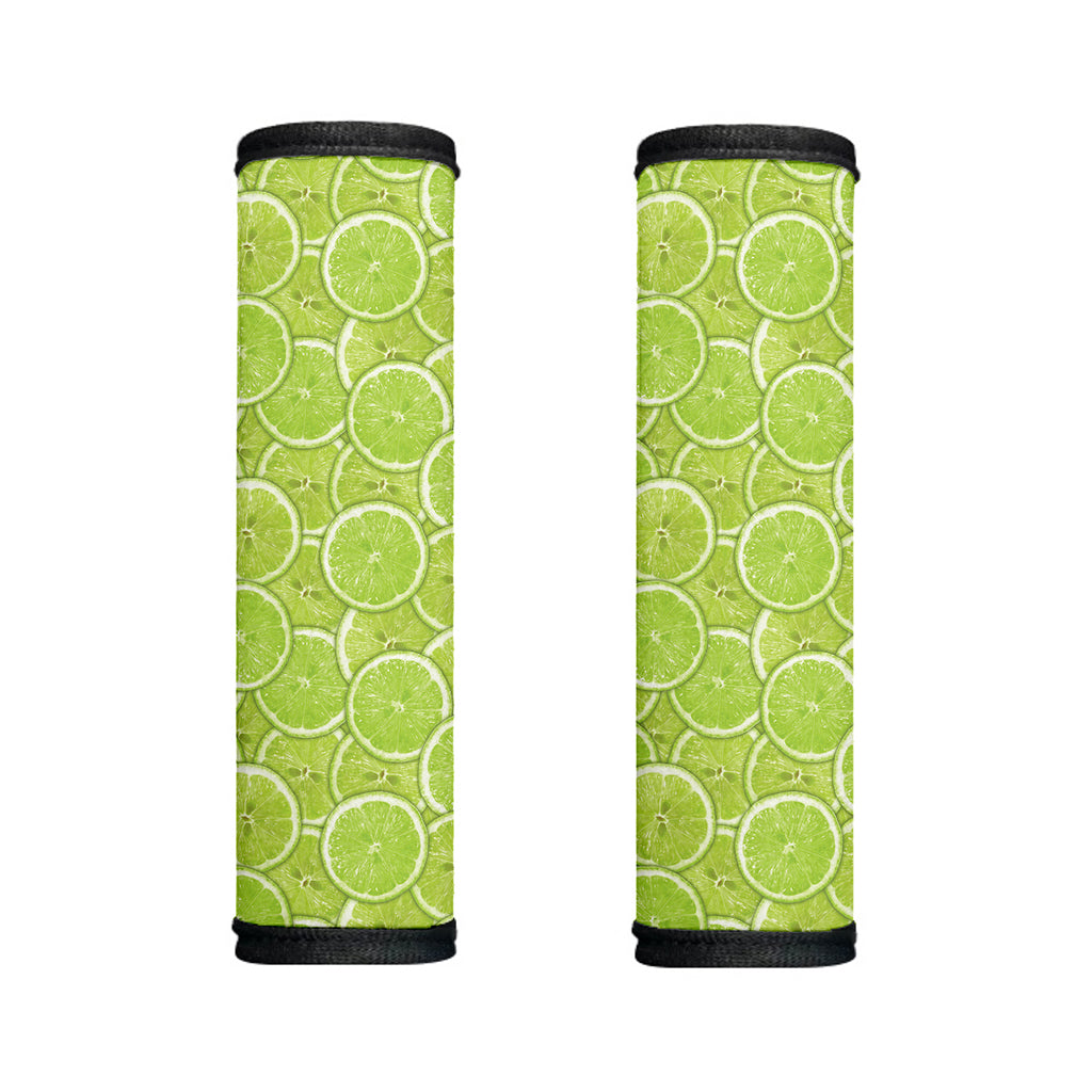 Green Lime Slices Pattern Print Handle Covers