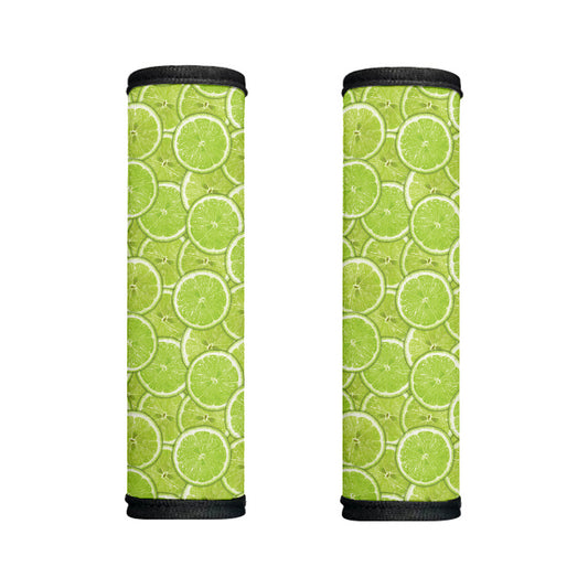 Green Lime Slices Pattern Print Handle Covers