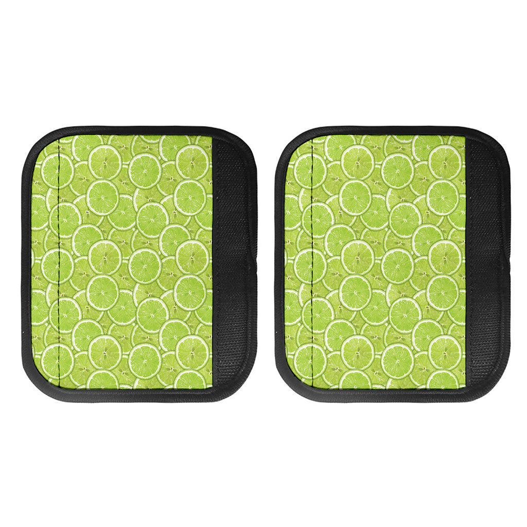 Green Lime Slices Pattern Print Handle Covers