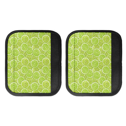 Green Lime Slices Pattern Print Handle Covers