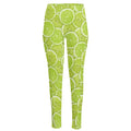 Green Lime Slices Pattern Print High-Waisted Pocket Leggings
