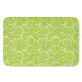 Green Lime Slices Pattern Print Indoor Door Mat