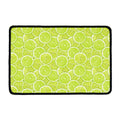 Green Lime Slices Pattern Print Kitchen Mat