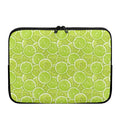 Green Lime Slices Pattern Print Laptop Sleeve