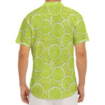 Green Lime Slices Pattern Print Men's Deep V-Neck Shirt
