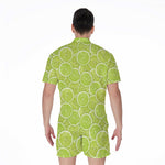 Green Lime Slices Pattern Print Men's Rompers