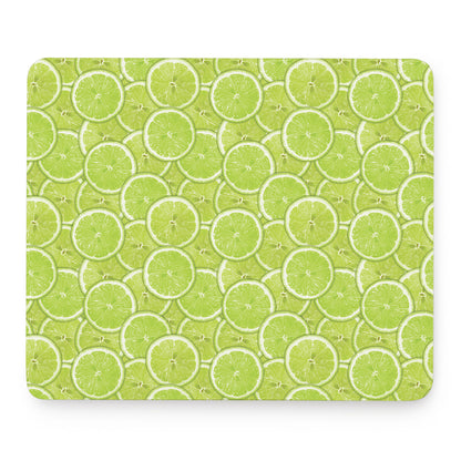 Green Lime Slices Pattern Print Mouse Pad