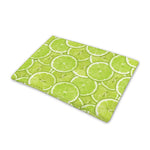Green Lime Slices Pattern Print Pet Cooling Mat Cover