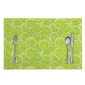 Green Lime Slices Pattern Print Placemat