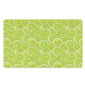Green Lime Slices Pattern Print Polyester Doormat