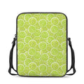 Green Lime Slices Pattern Print Rectangular Crossbody Bag